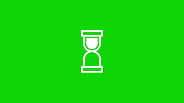 Hourglass Timer Icon, Time Management Symbol, Countdown Clock, Sand Timer, Deadline Reminder, Productivity Tool, Waiting Duration, Business Schedule, Minimal Flat design icon animation .