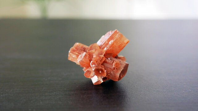 Aragonite Crystal Formation on Natural Background