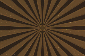 Obraz premium Brown sunburst pattern with glowing geometric network overlay for abstract background design.