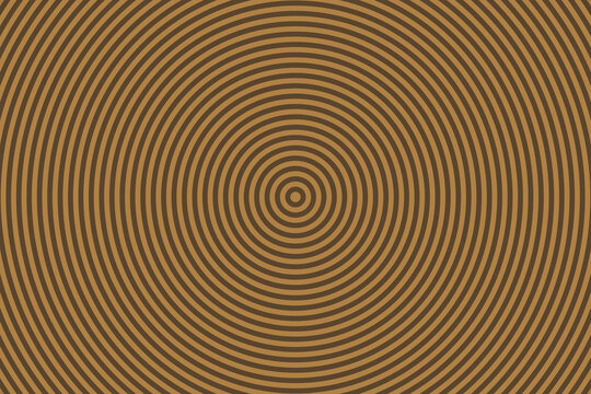Concentric brown circles create hypnotic optical illusion background for digital art.