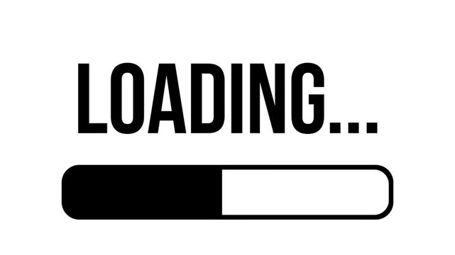 Loading Progress Bar Animation on White Background