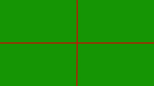 Four Window Frame Grid Transition Elements | Split Screen 2D Motion Graphics Animation on Green Screen
