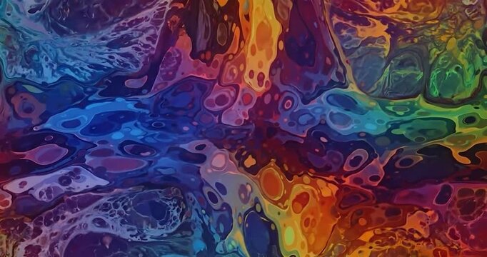 Colorful abstract cell pattern with organic shapes.