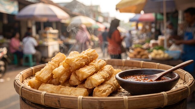 Fried Cassava Singkong Goreng Street Snack
