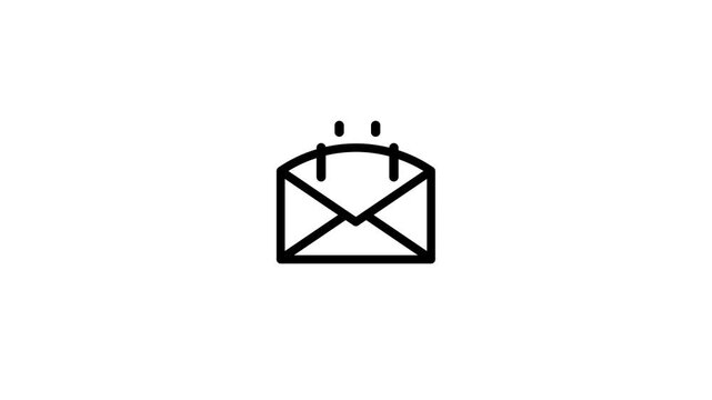 stock line message icon animation.
