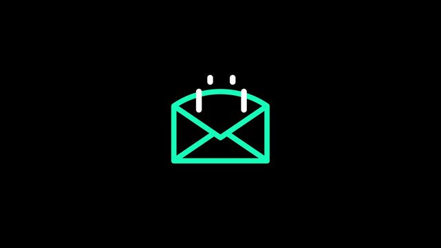 stock line message icon animation.