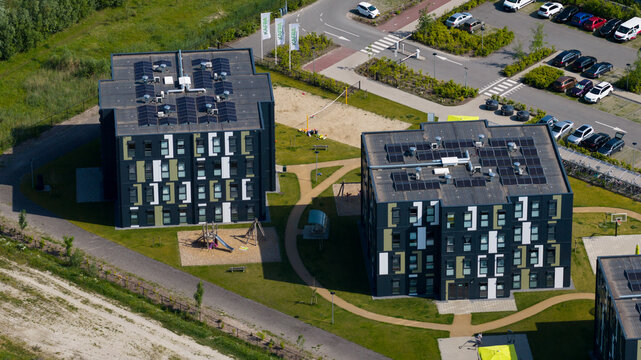 Aerial view of Prefabricated Housing in Moerdijk