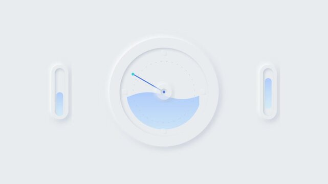 Neumorphic Fluid Clockwork Animation 4K Abstract Background