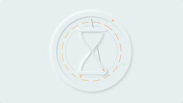 Neumorphic Hourglass Time Animation 4K