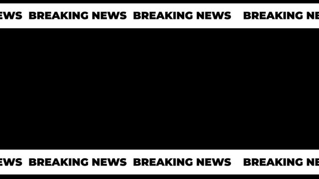 News lower third background overlay template with green screen, TV broadcast style animation for breaking news or live updates .Breaking news lower third 3rd chyron l3rd loop 4k video