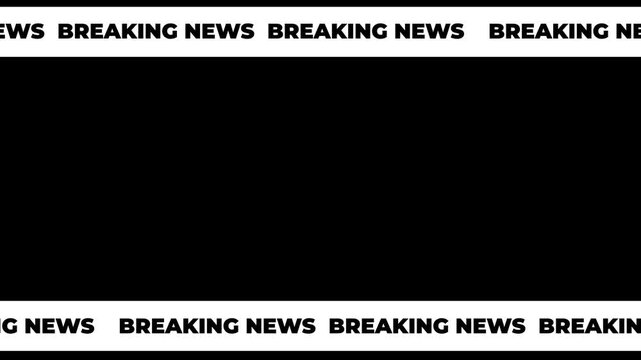 News lower third background overlay template with green screen, TV broadcast style animation for breaking news or live updates .Breaking news lower third 3rd chyron l3rd loop 4k video