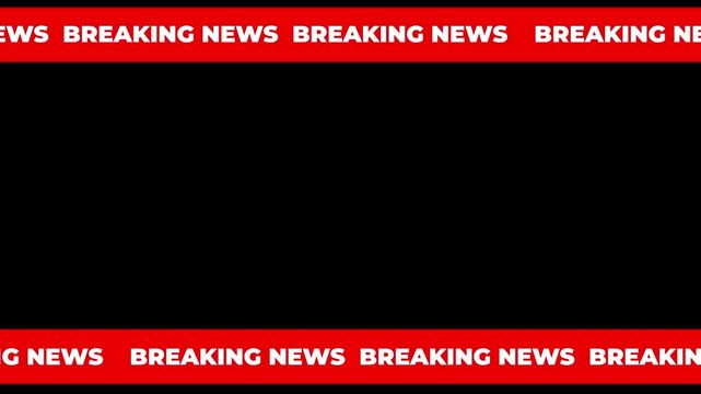 News lower third background overlay template with green screen, TV broadcast style animation for breaking news or live updates .Breaking news lower third 3rd chyron l3rd loop 4k video