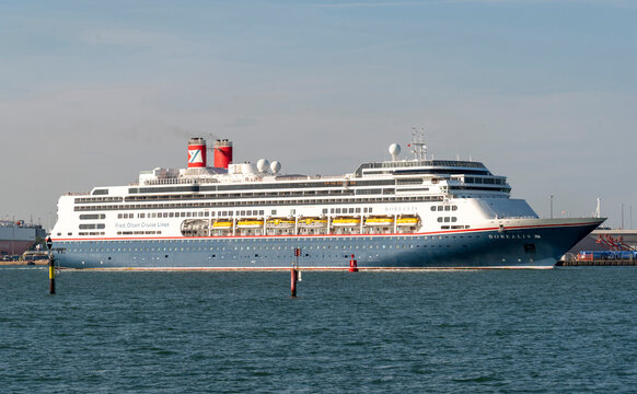 Southampton Water southern England UK. 03.08.2026. A Fred Olsen cruise line vessel underway on Southampton Water  England UK.