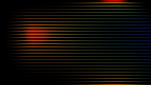 Retro analog glitch texture, dark horizontal lines with glowing orange distortion, vintage magnetic interference pattern, abstract static background, cinemagraph style