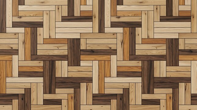 Seamless Parquet Wood Flooring Pattern Geometric Timber Texture for Interior Design Website Banner