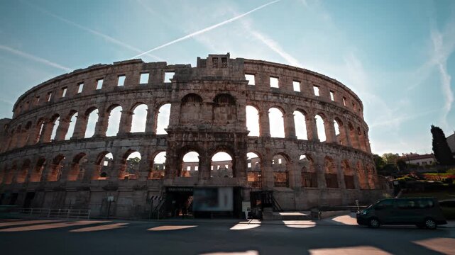View of Pula Arena in Croatia.