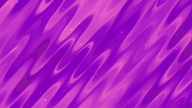 Abstract background with flowing purple and pink liquid waves and small glowing particles.