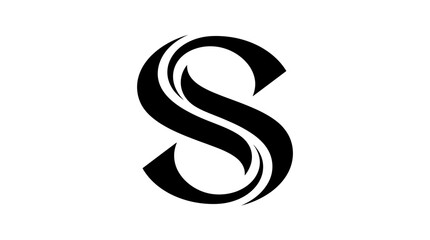 Fototapeta premium Stylized letter S logo with sleek curves