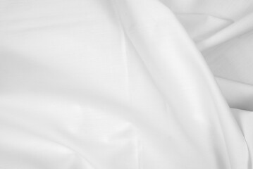 Fototapeta premium white fabric folds in close up view
