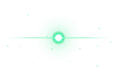 Glowing neon green planet with ring system and scattered celestial particles in deep space for modern science fiction digital background isolated on a transparent background © Rehana