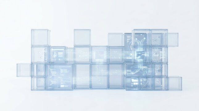 API integration technology banner showcasing modular design and connectivity