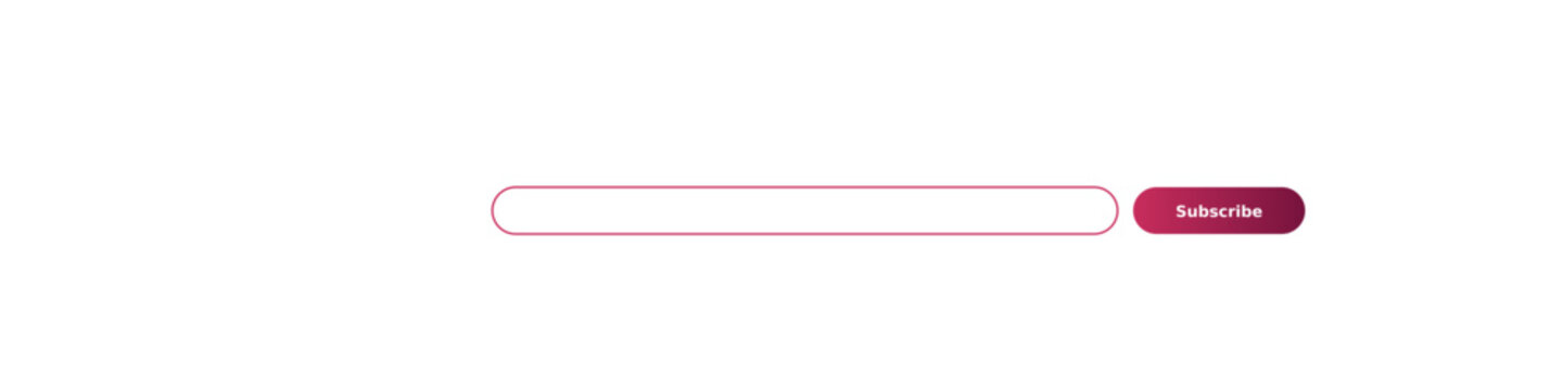 Minimalist email subscribe button, pink newsletter signup bar, web interface search box vector