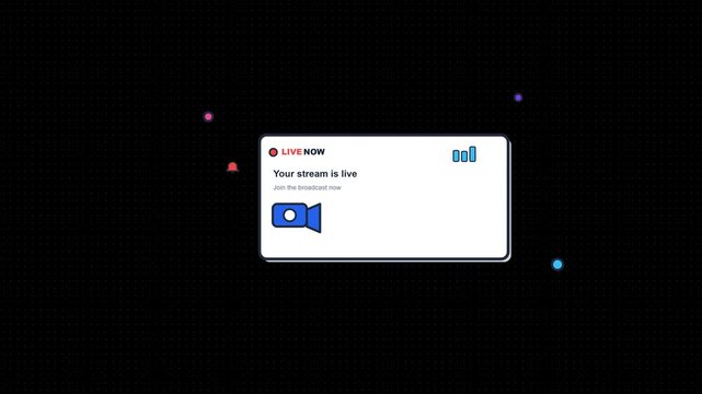Livestream Interface Demonstration With Chat Window And Overlay.