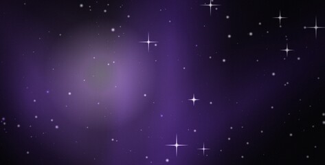 Deep purple cosmic background, with sparkling star, clusters and soft, nebula glow for, fantasy and science, fiction themed digital backgrounds © khaledSaifulllah