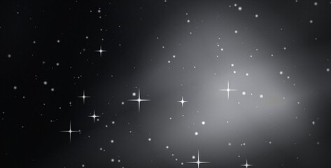Minimalist grey cosmic background, with a soft, glowing nebula and, sparkling white stars, in a dark, space atmosphere for, modern digital © khaledSaifulllah