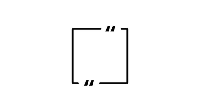 Minimal Black Square Quote Box Frame Animation Loop Isolated White Background Motion Graphic Video