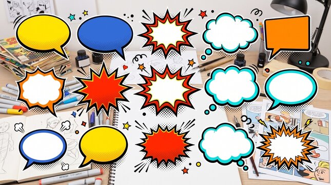 Comic Speech Bubble Pop Art Collection