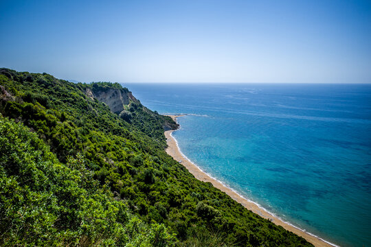 Maltas beach on the island of Corfu Greece