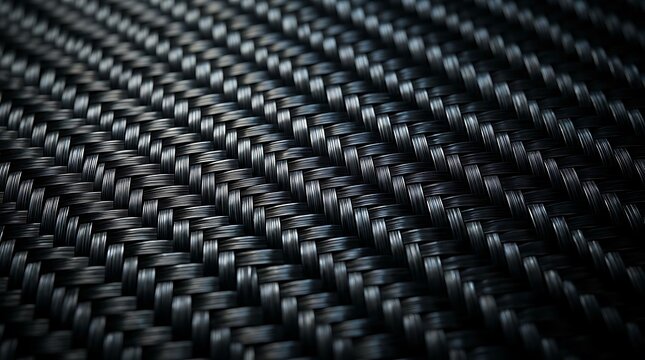Black carbon fiber texture with shiny woven pattern