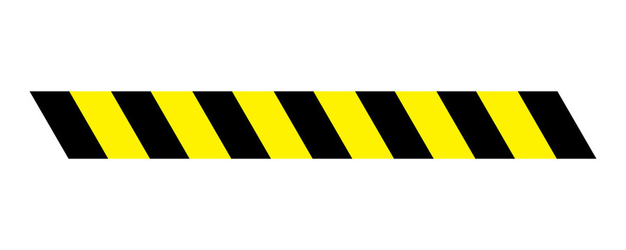 Black and Yellow Hazard Warning Stripe Border Tape White Background JPEG || To use in different designs