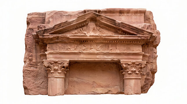Ancient Nabataean Architectural Stone Pediment Carving from Petra Jordan