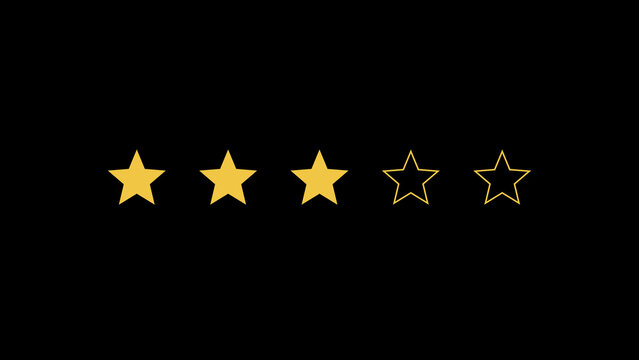 five star icon image golden rating rate  jpg file type for Customer feedback , customer review