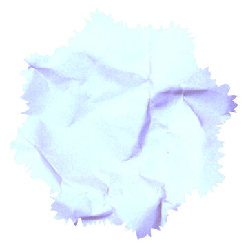 Icy Blue Crumpled Paper Texture, Wrinkled Torn Paper Sheet, Lavender Craft Background, Abstract Isolated Cutout
