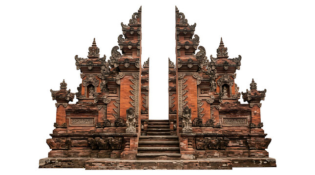 Traditional Balinese Candi Bentar Split Gateway Architectural Landmark