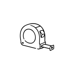 Fototapeta premium Tape Measure Outline Vector Icon