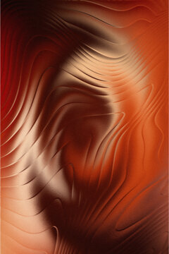 Abstract Copper Red Silk Wave Digital Art Background