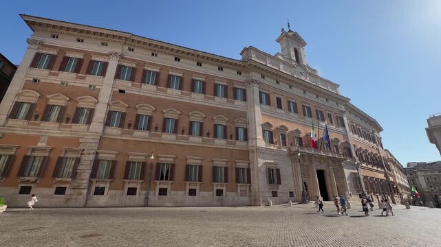 Piazza di Monte Citorio, seat of the Italian Parliament, Rome