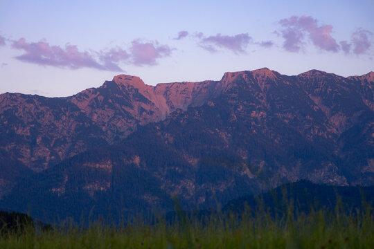 Alpengl&uuml;hen am Krottenkopf