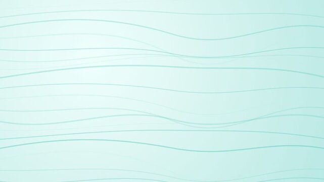 Minimalist light green abstract background featuring smooth, subtle, and gently flowing wavy lines, creating a clean, elegant, and peaceful animated seamless loop for various projects