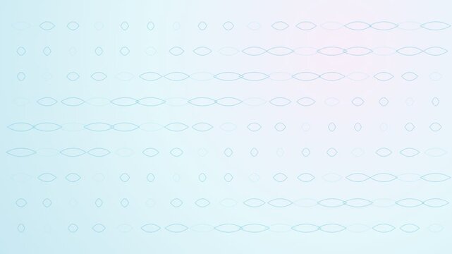 Minimalistic animated background featuring rows of soft geometric shapes moving and transforming on a gentle blue and pink gradient, creating a clean and modern technological presentation