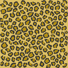 Modern leopard seamless pattern with bold organic spots in earthy tones. Great for fashion, textiles, wallpaper, packaging and decorative backgrounds. © MedReda