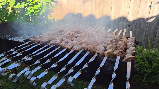 meat on the grill
