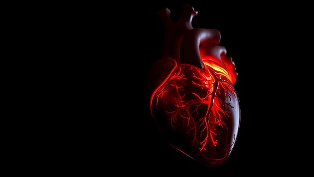 Detailed View Human Heart Heart Anatomy