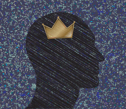 The toxic person - a head with a crown