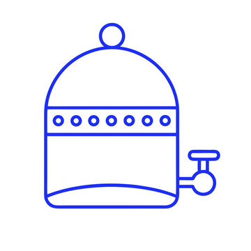 Laboratory desiccator line icon for drying and moisture free storage
