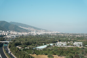 Fototapeta premium Panoramic Landscape of Izmir with Mountains and Urban Skyline, Turkey